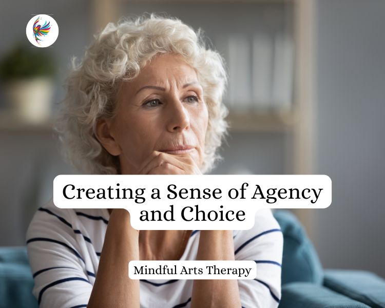 Creating a Sense of Agency and Choice with an older woman sitting and thinking